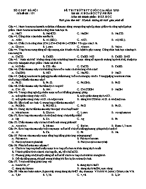 Bộ đề thi thử THPT Quốc gia môn Hóa học năm 2020 (Có đáp án)